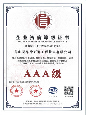 企业资信等级证书-AAA级